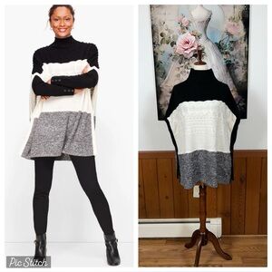 Adorable Talbots Cable Knit Sweater Cape!